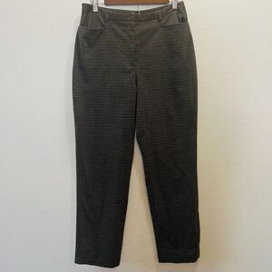 Fashion Bug Textured Stripe Pull-On Stretch Pants Black Size 10 Dress Pants